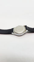 Black Leather Mickey Mouse Lorus Vintage Watch for Men and Women