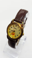 Tono de oro vintage raro Seiko Winnie the Pooh Disney reloj Década de 1990
