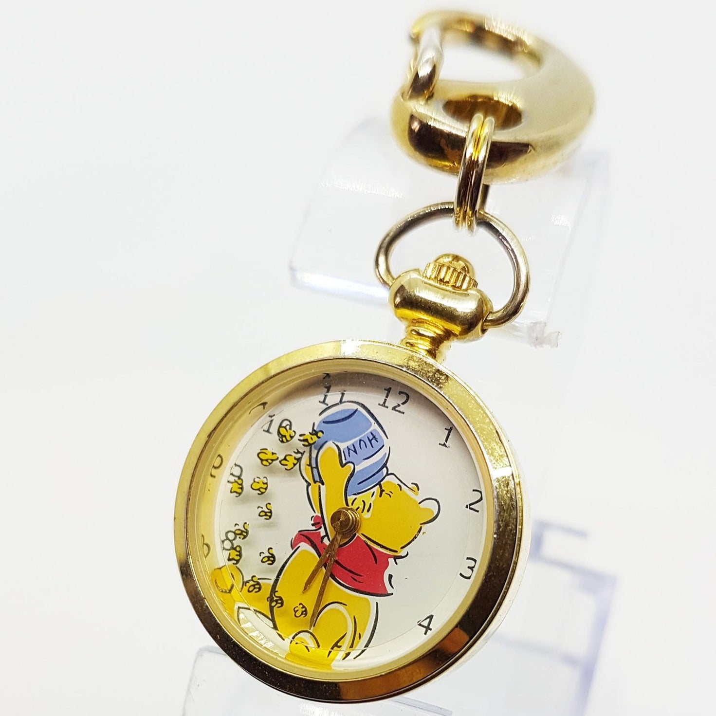 Vintage Winnie The Pooh Verichron Pocket Watch | Disney Keychain