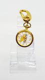 Vintage Winnie the Pooh Disney Bolsillo reloj | Oro Disney Llavero