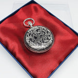 Silbertoner Baby Engelstasche Uhr | Gravierte Geschenktasche Uhr