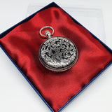 Orologio tascabile per bambini tono d'argento | Orologio da tasca regalo inciso