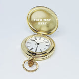 Bolsillo de tono de oro minimalista reloj | Regalo de bolsillo personalizado reloj