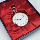 Antike Zuglochtasche mit Silberton Uhr | Eisenbahn Uhr