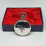 Minimalist Silver-tone Pocket Watch | Personalized Pocket Gift Watch