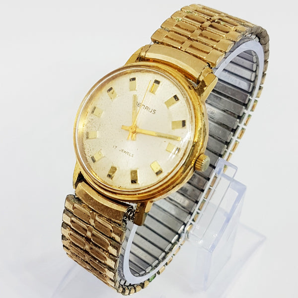 Gold-Plated Benrus Mechanical Watch | Vintage 17 Jewels Watch for Men - Vintage Radar
