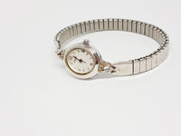 Tiny Silver-tone Caravelle Ladies Watch | 90s Delicate Bulova Women's Watch - Vintage Radar