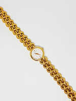 Gold-tone Caravelle Ladies Watch | Minimalist Luxury Bulova Watch - Vintage Radar
