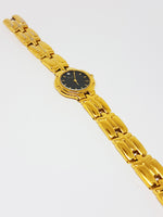 Black Dial Gold-tone Bulova Women's Watch | Vintage Bulova Watches - Vintage Radar
