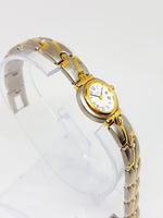 Tiny Two-tone Caravelle by Bulova Women's Watch | Elegant Luxury Wristwatches - Vintage Radar