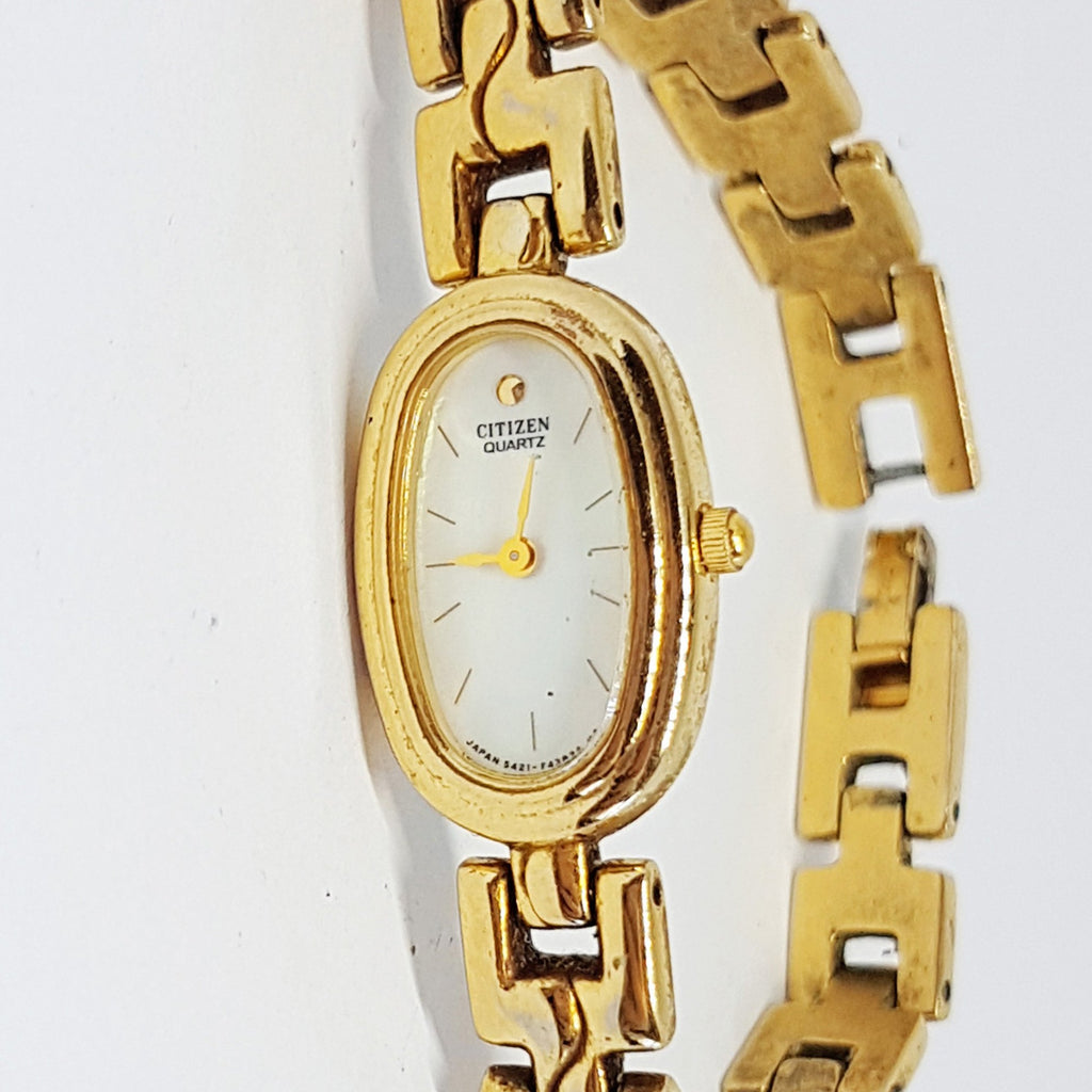 Gold Plated Citizen 5421 F42724 Watch | Tiny Dress Watch for Women ...