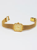 Vintage Tubular Elgin Quartz Watch | Elegant Gold-tone Women's Watch - Vintage Radar