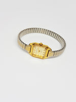 Gold-tone Helbros Quartz Watch | Ladies Square-shaped Helbros Watch - Vintage Radar
