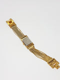 Square-Dial Gruen Quartz Watch | Classy Elegant Gold-tone Ladies Jewelry - Vintage Radar