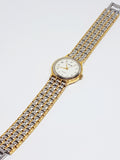 Two-tone Gruen Quartz Watch | Luxury Elegant Occasion Watches - Vintage Radar