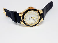 Black & Gold Embassy by Gruen Quartz Watch | Luxury Office Ladies Watch - Vintage Radar