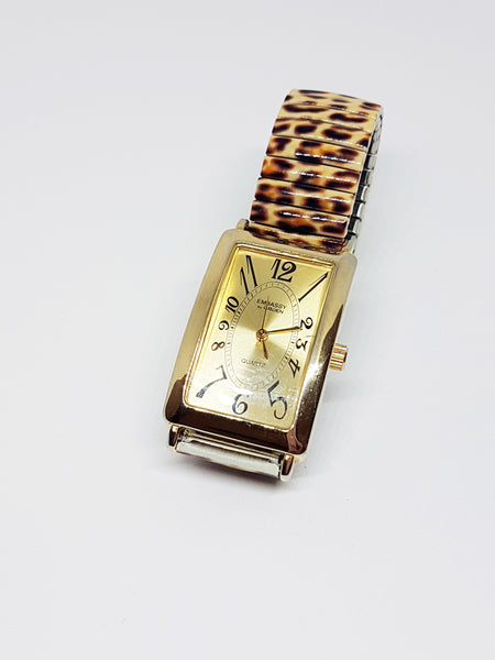 Gold-tone Embassy by Gruen Quartz Watch | Animal Print Women's Watch ...