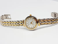 ساعة هوغو ماكس للسيدات فضية اللون | ساعة كوارتز مطلية بالذهب عيار 18 قيراط