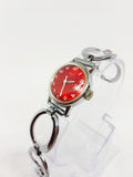 Ultra Rare 80s Red Dial Timex Watch | Art Deco Timex Watch for Women - Vintage Radar