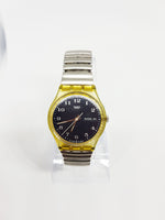 Vintage Swiss Made 1996 Classic Swatch montre Cadran noir à double date