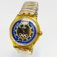 1994 Swatch SAZ103 Automatisch Uhr OLYMPIC -Special Stockholm 1912 Ausgabe