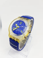 1996 Blue & Yellow Swatch Chrono Scaphandre autonome montre | Meilleurs 90 Swatch Chrono