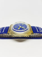 1996 الأزرق والأصفر Swatch Chrono ساعة scuba | أفضل التسعينات Swatch Chrono