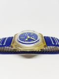 1996 Blue & Yellow Swatch Chrono Scaphandre autonome montre | Meilleurs 90 Swatch Chrono