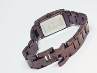 Square Relic by Fossil Quartz Watch | Chocolate Brown Ladies Watch - Vintage Radar