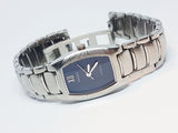 Solid Stainless Steel Fossil Watch for Ladies | Silver-tone Blue Dial Watch - Vintage Radar