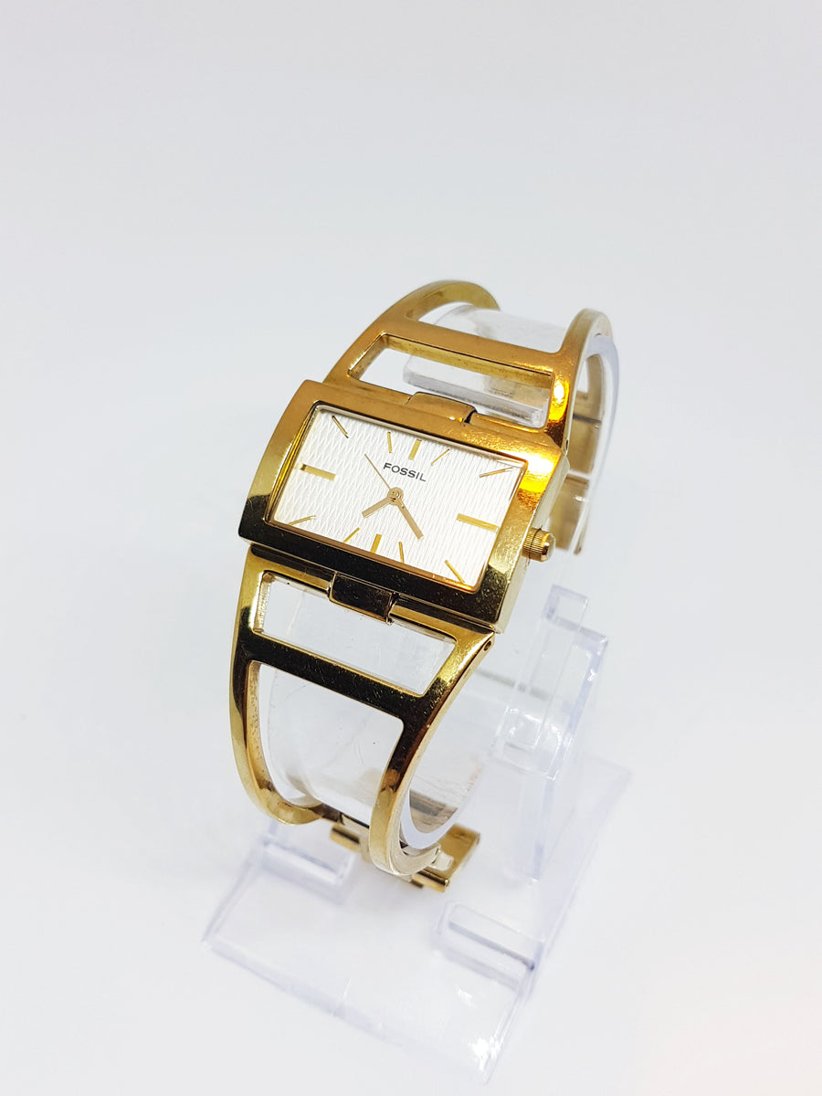 Gold-tone Fossil Ladies Watch | Unique Gold-tone Fossil Bracelet Watch ...