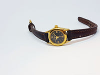 Tiny Gold-tone Fossil Watch Vintage | Navy Blue Dial Ladies Fossil Watch - Vintage Radar