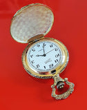Sachsen Gold Hengst eingravierter Tasche Uhr | Personalisierte Jägertasche Uhr