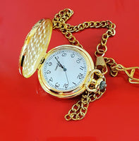 ساعة جيب بوهيمية نغمة الذهب | يمكن نقشها