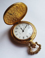 Art Nouveau Bird Pocket Watch | يمكن نقشها