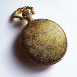 Art Nouveau Bird Pocket reloj | Se puede grabar
