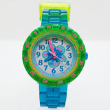 2015 Flik Flak ZFCSP029 Teal Green Pink Watch For Boys and Girls
