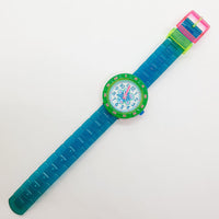 2015 Flik Flak ZFCSP029 Teal Green Pink Watch for Boys and Girls