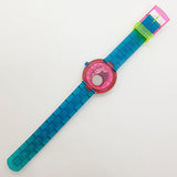 2015 Flik Flak Zfcsp029 verde verde azulado rosa reloj Para niños y niñas