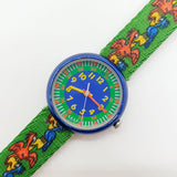 1997 Green Parrots Flik Flak by Swatch Watch for Kids and Adults