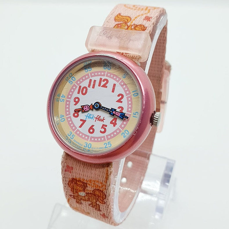 Montre Enfant Kiple Vintage 1980 - Pif Et Hercule - Rose - LCD - NOS