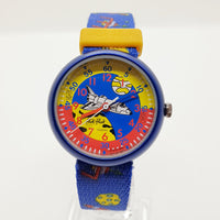 1991 Flik Flak Spaziola blu e rosso orologio | Orologio per astronavi degli anni '90
