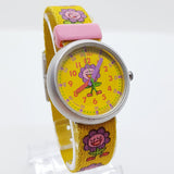 2000 Yellow Pink and Purple Sunflower Flik Flak Floral Watch for Her