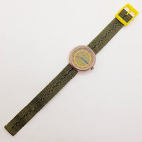 1988 Rare Flik Flak by Swatch Green Army Watch | 80s Swatch Watches