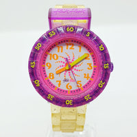 2015 Flik Flak FCSP034 Swirly Glitter orologio | Pink & Purple Swatch