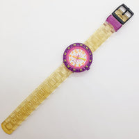 2015 Flik Flak FCSP034 Swirly Glitter orologio | Pink & Purple Swatch