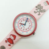 2004 Pink Flik Flak Red Riding Hood reloj para niñas y mujeres raras
