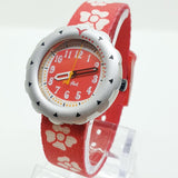 ETA 2002 Red Floral Flik Flak par Swatch montre pour les femmes et elle