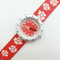ETA 2002 Red Floral Flik Flak par Swatch montre pour les femmes et elle