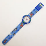 2001 Flik Flak by Swatch Pirates Cats Watch | Blue Swiss Made Watches